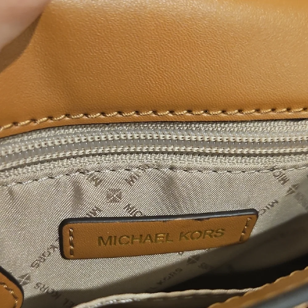 Michael Kors Brown Crossbody Bag with Gold Accents - Picture 10 of 10